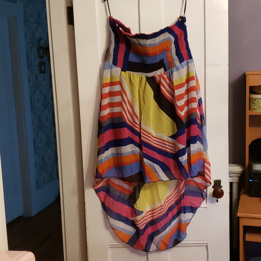 High Low Strapless Dress